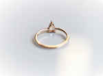 EVA | 0.4 ct. Pear Peach Morganite Solitaire Ring - Emi Conner Jewelry 