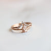 EVA | 0.4 ct. Pear Peach Morganite Solitaire Ring - Emi Conner Jewelry 