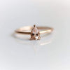 EVA | 0.4 ct. Pear Peach Morganite Solitaire Ring - Emi Conner Jewelry 