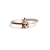 EVA | 0.4 ct. Pear Peach Morganite Solitaire Ring - Emi Conner Jewelry 