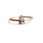 EVA | 0.4 ct. Pear Peach Morganite Solitaire Ring