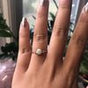 EVA | 14K Side Stone Round Australian Opal & Diamond Ring - Emi Conner Jewelry 