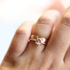 ALVA | 0.7 ct Round Peach Morganite Solitaire Ring - Emi Conner Jewelry 