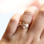 ALVA | 0.7 ct Round Peach Morganite Solitaire Ring - Emi Conner Jewelry 