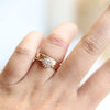 Annabelle | GIA CERTIFIED 0.2 ct. Diamond 14k Gold Halo Ring - Emi Conner Jewelry 