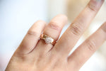 Annabelle | GIA CERTIFIED 0.2 ct. Diamond 14k Gold Halo Ring - Emi Conner Jewelry 