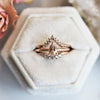 EVA | 0.4 ct. Pear Peach Morganite Solitaire Ring - Emi Conner Jewelry 