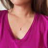 Stella | 14K Emerald Cut Birthstone & Diamond Hidden Star Pendant with Chain - Emi Conner Jewelry 