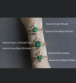 Aurora Curve Band (Round) | 14K Gold Diamond Contour Band - Emi Conner Jewelry 