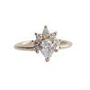 Ophelia | 0.3 ct. Pear Diamond Crown Ring