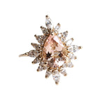 Lana | Pear Morganite Halo Ring