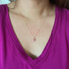 Stella | 14K Emerald Cut Birthstone & Diamond Hidden Star Pendant with Chain - Emi Conner Jewelry 