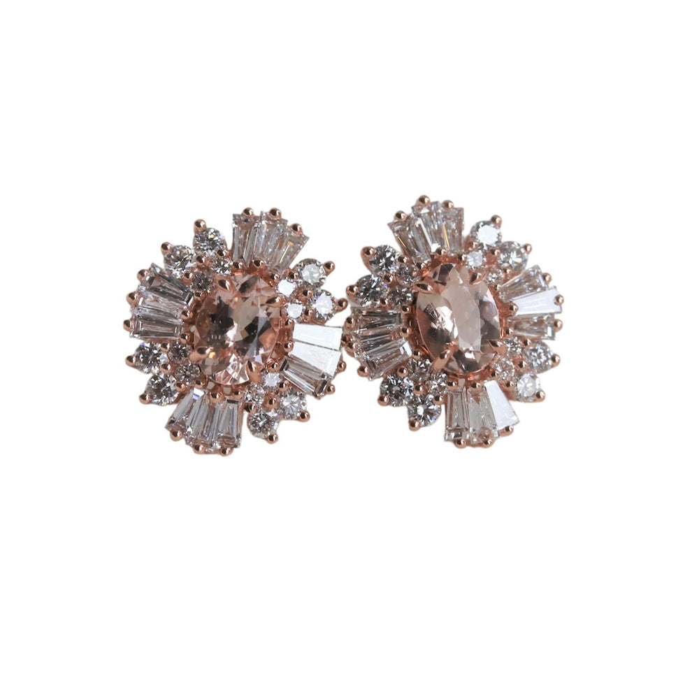 Victoria | Morganite & Diamond Earrings