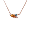 Bella | Citrine & Blue Topaz Cluster Necklace