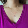 Stella | 14K Emerald Cut Birthstone & Diamond Hidden Star Pendant with Chain - Emi Conner Jewelry 