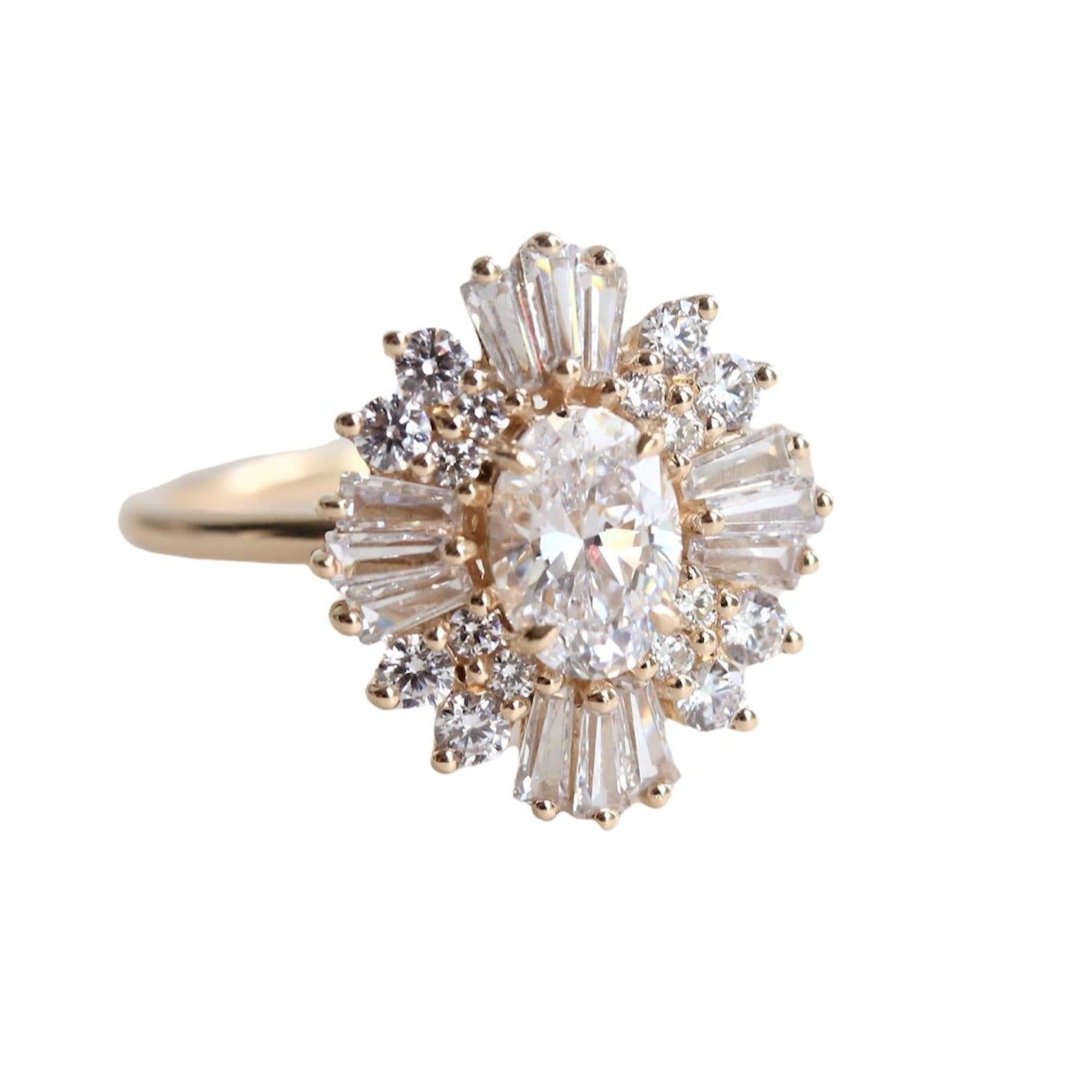 Victoria Oval Moissanite Halo Ring Emi Conner Jewelry