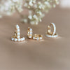 14K Huggie 0.4 ct. Diamond Hinged Hoop Earrings - Emi Conner Jewelry 