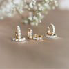 14K Huggie 0.4 ct. Diamond Hinged Hoop Earrings - Emi Conner Jewelry 