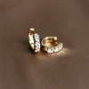 14K Huggie 0.4 ct. Diamond Hinged Hoop Earrings - Emi Conner Jewelry 