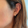 14K Huggie 0.4 ct. Diamond Hinged Hoop Earrings - Emi Conner Jewelry 