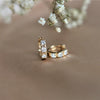 14K Huggie 0.4 ct. Diamond Hinged Hoop Earrings - Emi Conner Jewelry 
