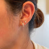 14K Huggie 0.4 ct. Diamond Hinged Hoop Earrings - Emi Conner Jewelry 